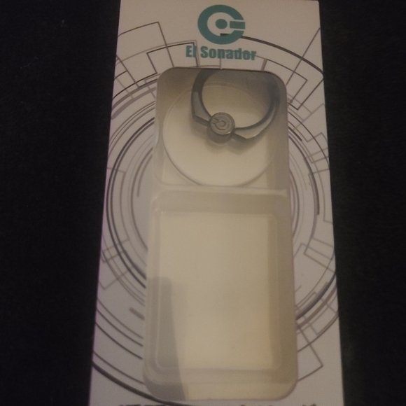Accessories - Transparent/Clear Silver Phone Ring